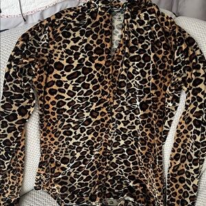Leopard Print Long Sleeve Top